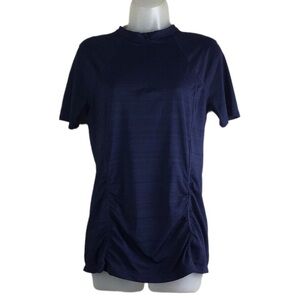 Athleta Women's Size Medium Jersey 1/4 Zip Back Pocket Cycling Jersey Navy